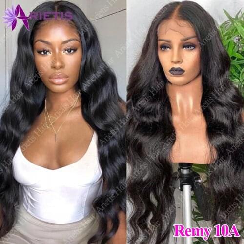 Body Wave Lace Front Human Hair Wigs For Black Women Brazilian Remy 13x1 Mid-Part T Part Wig 30 Inch Human Hair Lace Wig