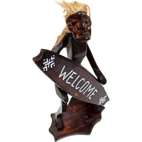 'Welcome' Primitive Wooden Handmade Object