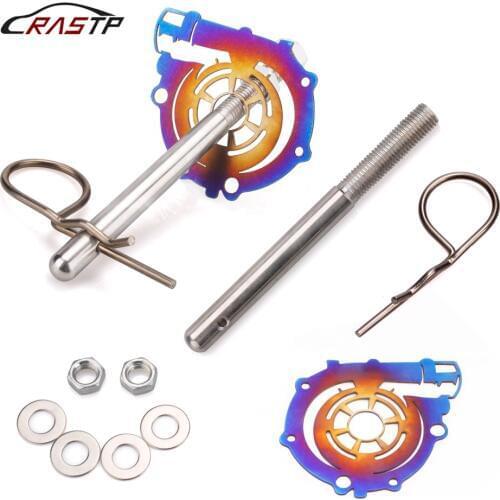 RASTP-Racing Auto Engine Locks Bonnet Locking Hood Turbo Type Car Plus Flush Hood Latch Pin Kit RS-ENL004