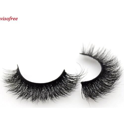 Visofree Eyelashes 3D Mink Lashes Crossing Mink False Eyelashes Hand Made Full Strip Eye Lashes cilios naturais 8