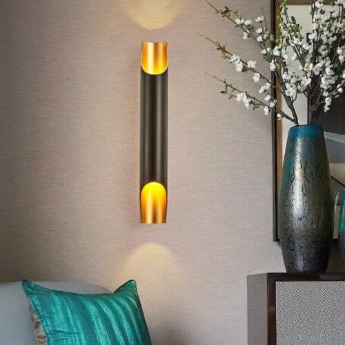 SGROW Slant Opening Design Wall Lamp Lighting Fixtures Modern Bathroom Wall Sconce Aluminum Pipe Light LED Lampara for Bedroom
