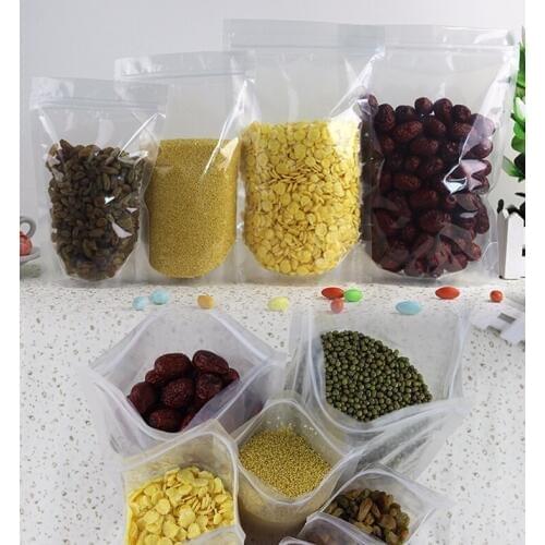 Stand up high Transparency ZipLock Bags - All Clear Reusable plastic pouches zipper grip seal food packing food storage bag
