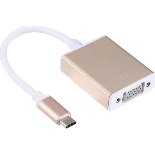 USB 3.1 Type C USB-C to VGA Adapter USB C Type C Thunderbolt 3 to VGA Male to Female Converter Cable for MacBook Pro