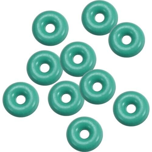 Uxcell 10Pcs Fluorine Rubber O Rings, 4mm OD, 1mm Inner Diameter, 1.5mm Width, Seal Gasket Green Prevent leaks in plumbing