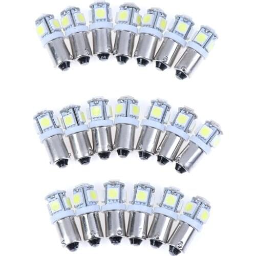 20 Cold White Ba9s T10 5smd Internal Turn Signal Angle Led Bulbs T4w Dc12v 10mm × 29mm Indoor Lighting, Such As Ceiling Lamp