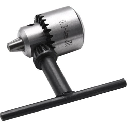 2021 New 4x Micro Motor Drill Chuck Clamp 0.3-4mm With Key 3.17mm Shaft Connecting Rod