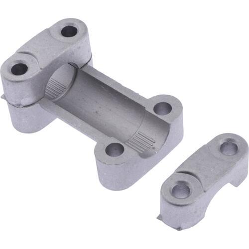 1 set 22mm Silver Motorcycle CNC HandleBar Fat Bar Riser Mount Clamp Adapter