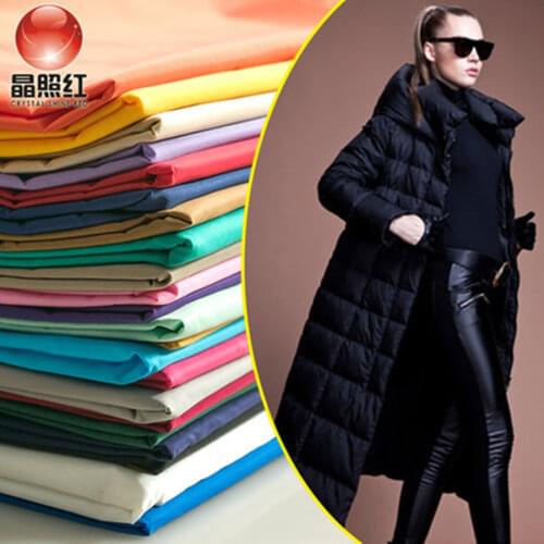 40D round hole nylon fabric waterproof solid color down jacket cotton aphid jacket fabric 1m