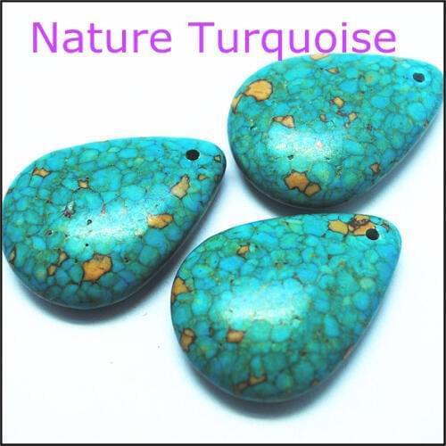 5 pcs/lot nature blue stone pendants new fashion jewelry accessories pedants size 46x35mm charms stone pendants