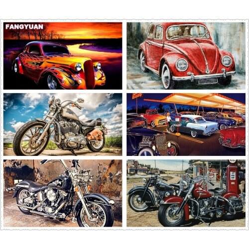 Diamond Mosaic Car Full Drill 5D Diamond Painting Cross Stitch Kits Diamond Embroidery Picture of Rhinestones Home Decoration