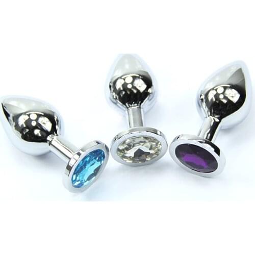 Plug Anal Insert Metal Jeweled SexyToy Stopper Erotic Butt Plugs Crystal Jewelry Adult Booty Anal Tube Chromed Butt