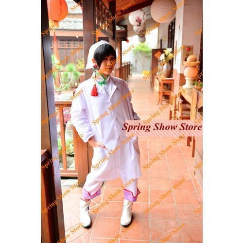 Hozuki no Reitetsu Hakutaku Custom Made White Uniform Anime Cosplay Costume