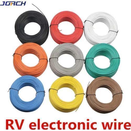 Free shipping Bulk 1pin 5 metres super flexible RV 1.0mm² insulated Wire Electric cable, LED cable, DIY Connect 7 color choose