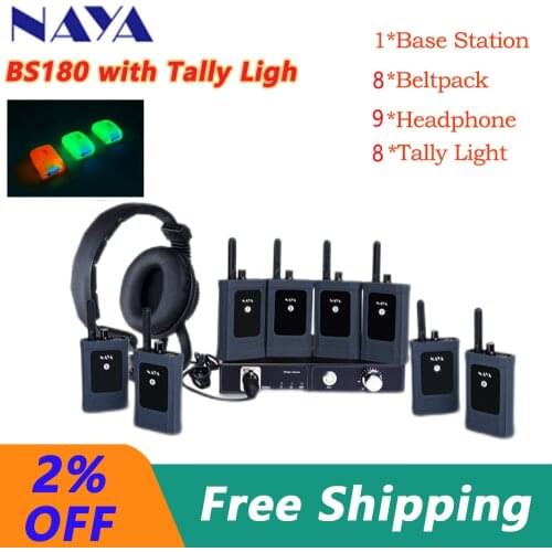 NAYA HDI-BS180 Wireless Intercom System Transmission Distance 2000m Full Duplex Signal Communication Talkback PK Hollyland T1000