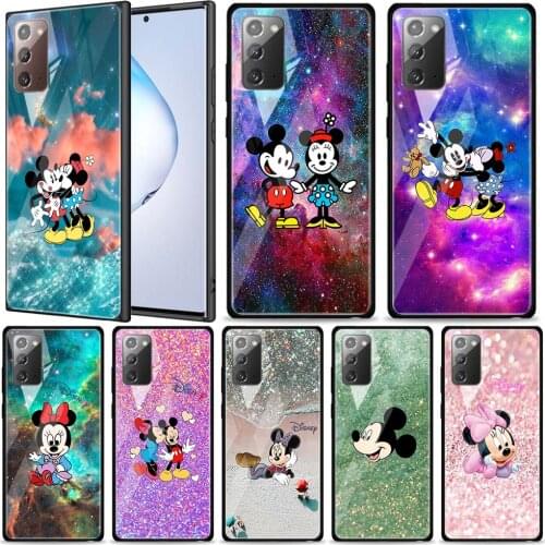 Mickey Minnie colorful for Samsung Galaxy Note 20 Ultra 10 Lite Plus 9 8 5G A70 A50 A40 A30 A20 Tempered Glass Phone Case