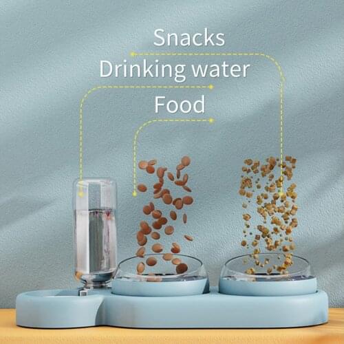 Pet Cat Double Bowl Automatic Drinking Pet Bowl Automatic Water Storage With Lotus Base Pet Supplies Automatic Pet Supplies