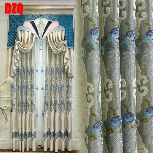 European super Luxury Curtains for Window new Styles for Living Room Elegant Drapes European Curtains Embroidered curtains