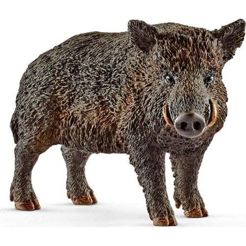 2.8inch WildLife Wild Boar Figurine Simulation Animal Toys PVC Figures Wild Boar Model Toys 14783 NEW Home Decoration