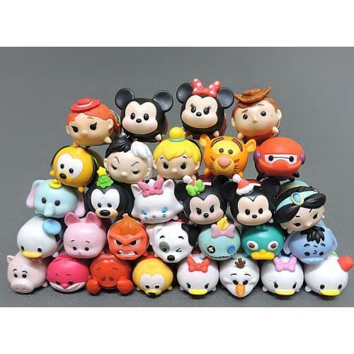 20pcs/set Not Repeating Tsum Colours Mickey Minnie Christmas Style Piles Of Music Pvc Stacker Paternity Action Figure Toys Gift
