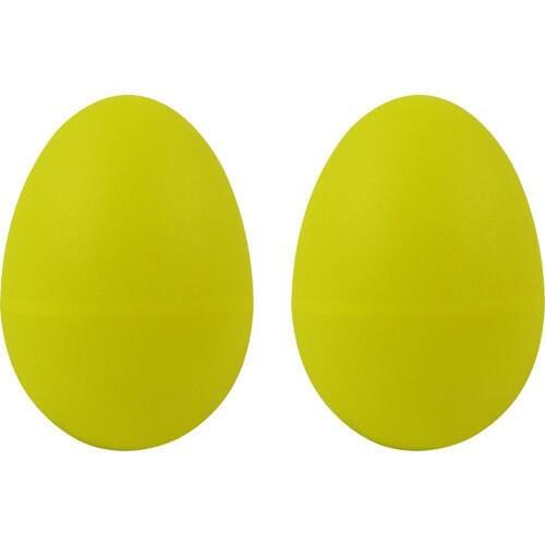 FLEOR 2Pcs Yellow Sound Egg Maracas Shaker Musical Percussion Instrument Plastic