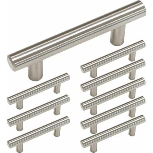 Goldenwarm Cabinet Pulls Brushed Nickel T Bar Handle Pulls Stainless Steel Furniture Hardware Kitchen Cabinet Handles Knobs