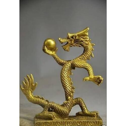 Chinese manual collection brass statue of the dragon