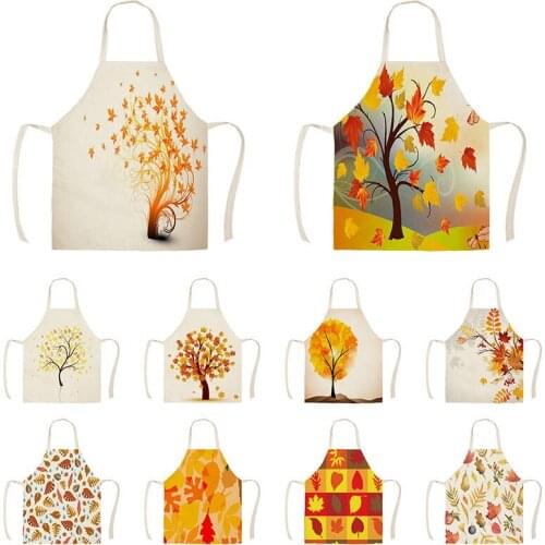 Autumn leaves pattern baking accessories kitchen aprons Apron for kitchen Kitchen apron apron for kitchen Women kitchen apron