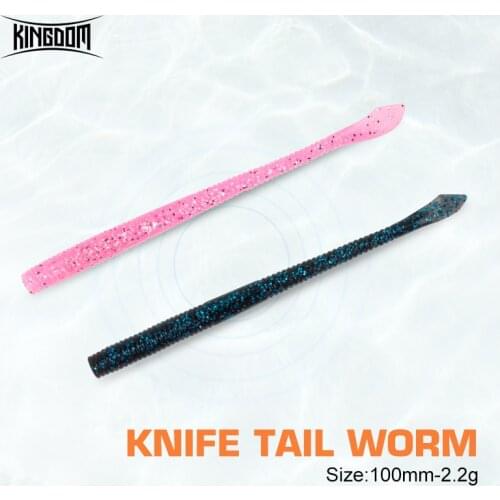 Kingdom Soft Sinking Fishing Lures 2.2g 10cm Silicone Neko Rig Wacky Crankbait Trick Worms Artificial Fishing Bait Tackles 8856