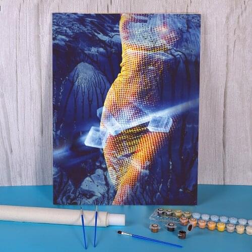 Landscape Fire And Ice Paint By Numbers Kit Oil Paints 50*70 Oil Painting Home Decoration Crafts For Wholesale