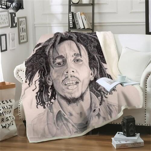 Bob Marley Blankets 3D Double Layer Blankets for Beds Adult Thick Quilt Home Decoration Sofa Fashion Party Throw Blanket