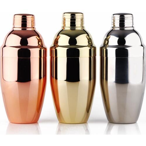 Greenhill Premium Cocktail Cobbler Shaker, 550ml in 18-8 Stainless Steel with Built-in Strainer, Bartender Tool / Barware