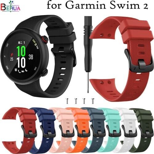 Silicone Original For Garmin Forerunner 45 bands sport Replacement bracelet watchband for Garmin Swim 2 smart watch strap