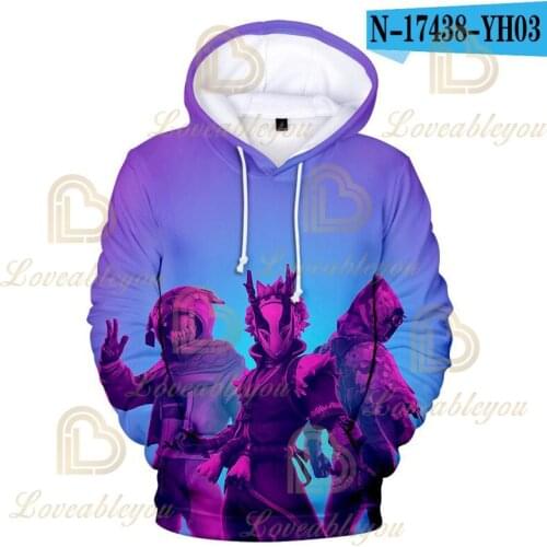 Fortnite Hoodies Sweatshirt High Quality Pullover Battle Game Men/women Autumn Winter Hoodies Sportswear