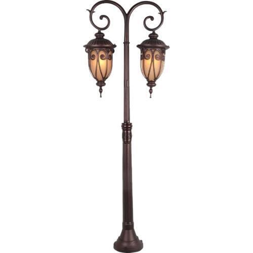1.4m Double Arms Garden Decoration Landscape Post Street Lighting Pole For Sale