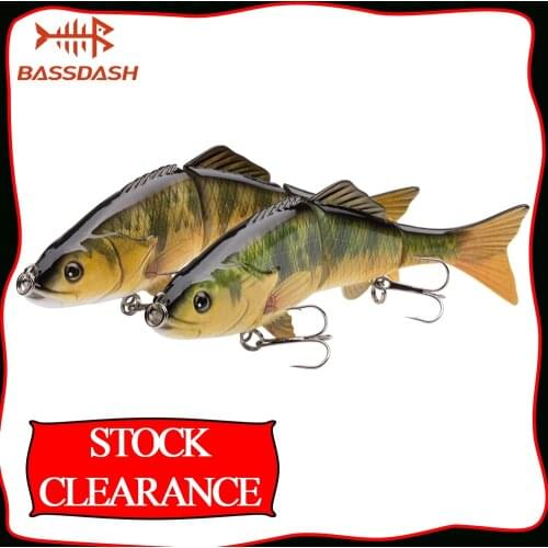 Stock Clearance SwimPerch Perch Swimbaits Bass Pike Big Fish Fishing Sink Hard Crankbait Lure Saltwater Freshwater 15cm 50g