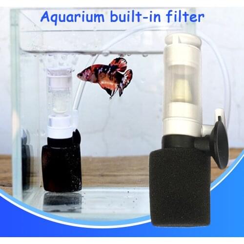 External Mini Filter Small Pneumatic Filter Aquarium Mute Submersible Oxygen Fish Aquarium Pump Accessories