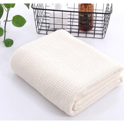 Waffle Single All Season Pure Cotton Throw Casual Towel Blanket on the Sofa Nap Office Cover Blankets Bedding Bedspread
