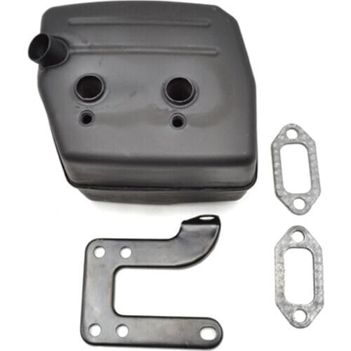 Chainsaw Exhaust Muffler with Support Gasket Plate for Husqvarna 61 66 162 266 268 272 Chainsaws 503476901 503406402