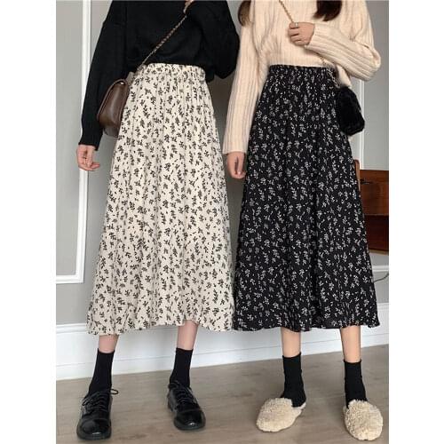 Skirts Women Design High Waist Summer Loose Trendy Elegant Artistic BF A-Line All-match Print Lovely Ins Casual Tender Aesthetic
