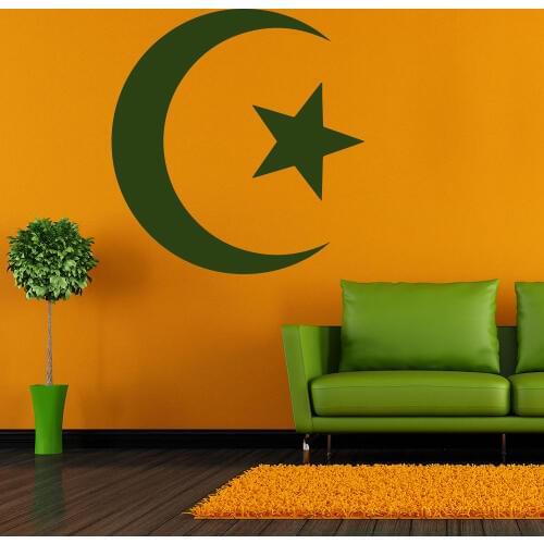 Star And Moon Religious Wall Stickers Symbols Wall Sticker Home Decor Art Decals High Quality Wallpaper Design Mural SA335