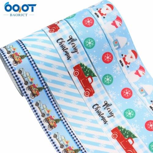 1"(25mm),10Yards Christmas Snowflake Series Grosgrain Ribbons,M-21708-974 Bow Cap Accessories Party Gift Wrap DIY Handmade