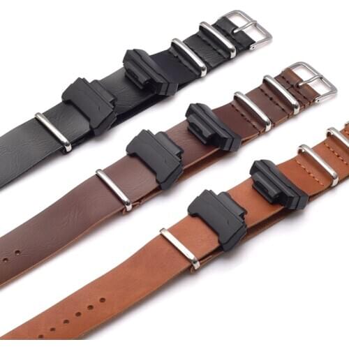 Adapters16mm 1 Pair Conversion RAF NATO leather Watch Band Strap Kit for GShock MIL-Shock 5600 GWM5610 DW6600 GW6900 2310 G100