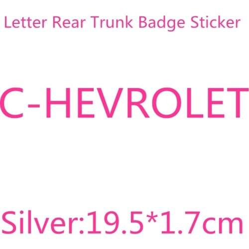 1pcs 3D car styling ABS Car letter rear trunk Badge Sticker Logo Decals for Cruze Aveo Silverado MALIBU CAPTIVA Camaro