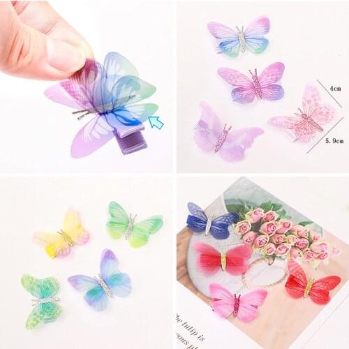 12PCS Alligator Hair Clip Butterfly Strong Hold Non-slip Hair Pin Hair Barrette 3D Butterfly Hair Clip Headwear hair Jewellery
