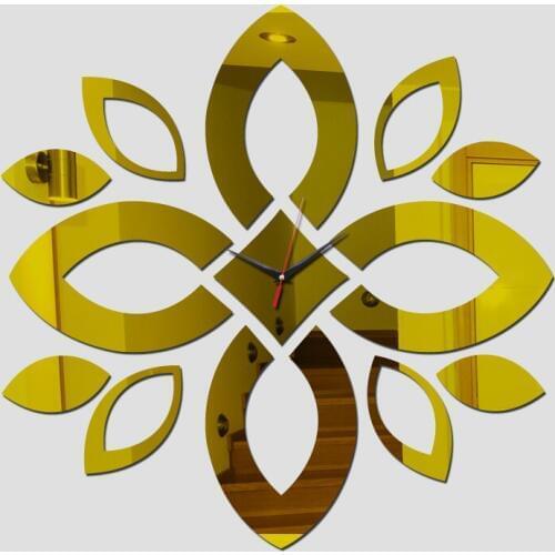 2019 new arrival living room quartz needle acrylic watch mirror wall clock diy stickers clocks special offer real