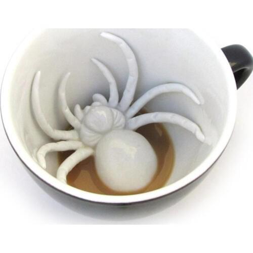 325ML Funny Coffe Mug Cute Animal Travel Cup Spider Dinosaur Ceramic Mug for Milk Beer Tea Tumbler Gift for Birthday Halloween