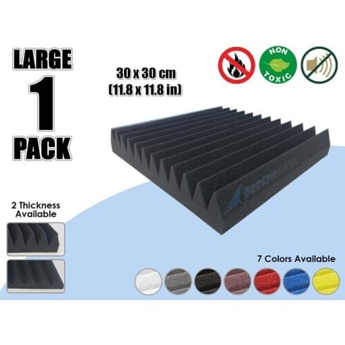 Arrowzoom 1 piece 11.8" x 11.8" 12T Multi-Wedge Tile Studio Sound Absorbing Panel Acoustic Foam Treatment AZ1167