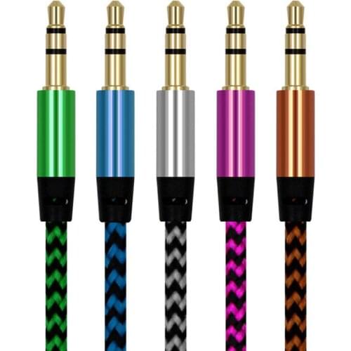 3.5mm Stereo Car Auxiliary Audio Cable Car Aux CordMale To Male For Smart Phone Aux 3.5mm Male Audio Cable Car Audio Cable Plug