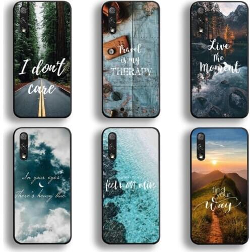 Travel Mountain Sea Beach Quotes Phone Case For Huawei Honor 30 20 10 9 8 8x 8c v30 Lite view 7A pro