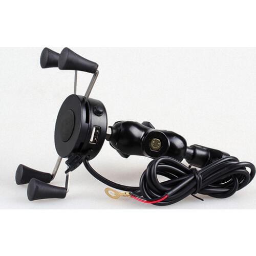 Motorcycle 360 Rotation Handlebar X Grip Mount Mobile Phone Holder Bicycle MTB Bike Motorbike Bracket Universal Accessories